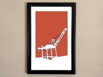 Rust Crane Poster, 11x17