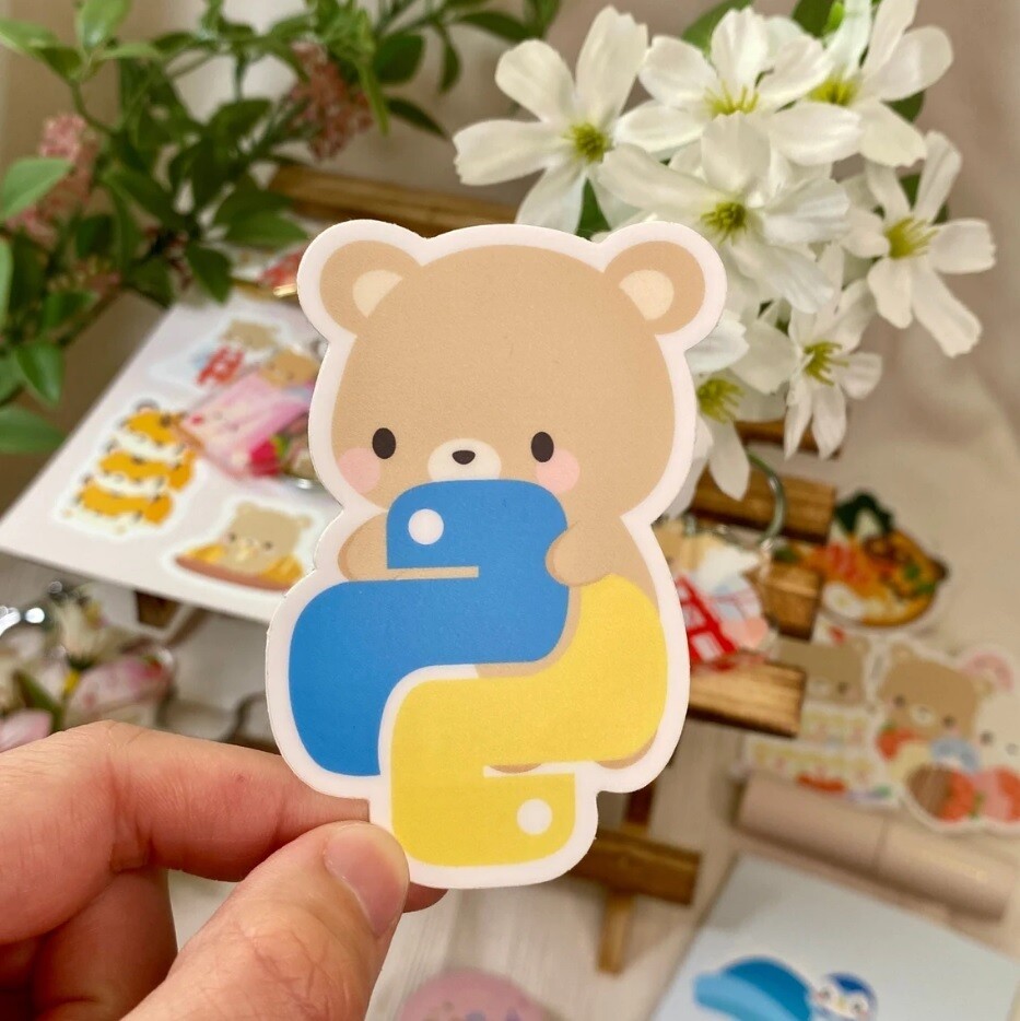 Python Bear Sticker