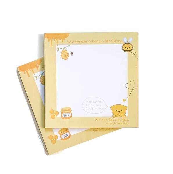 Golden Bear & Fuzzy Notepad