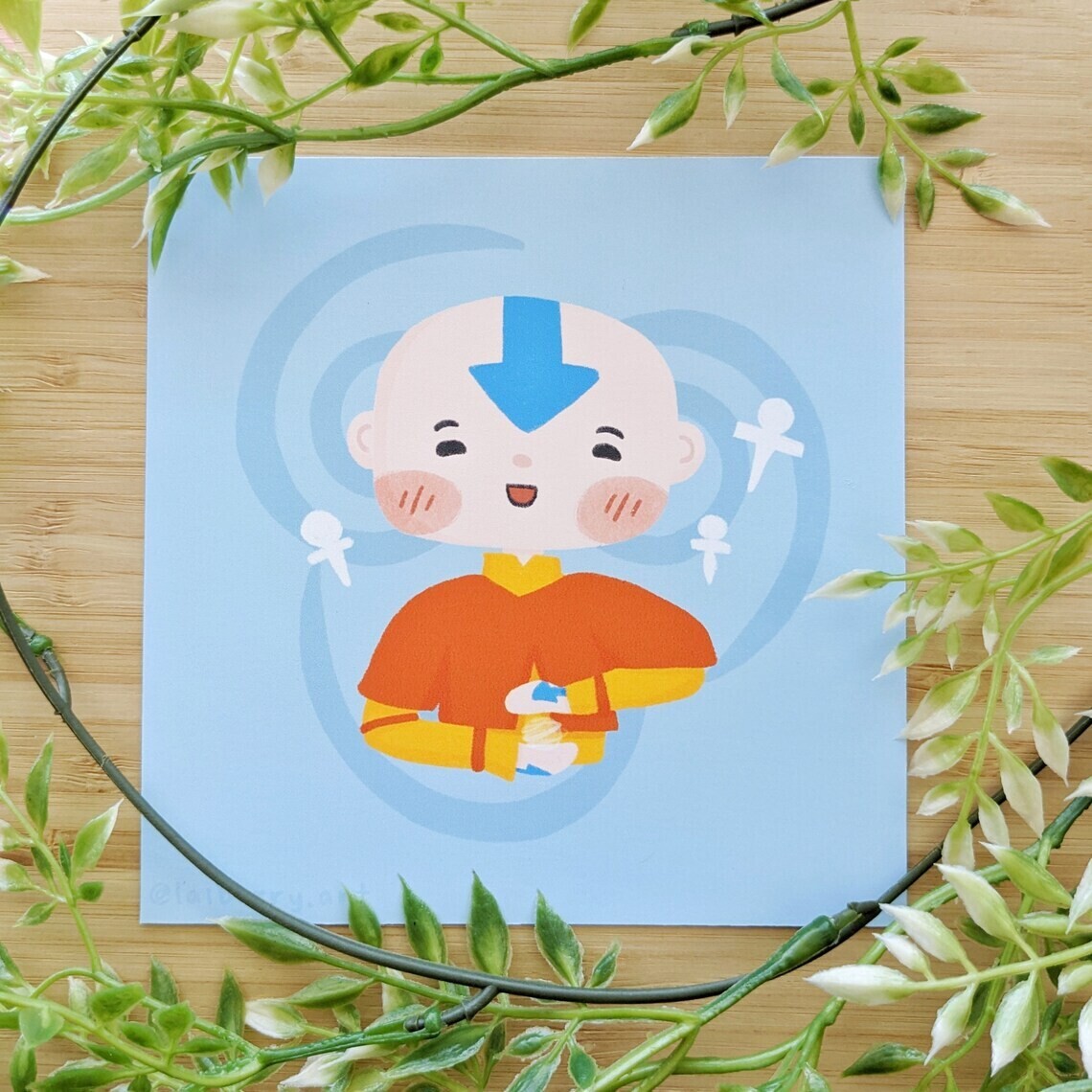 Aang and Shikigami Art Print Aang and Shikigami Art Print