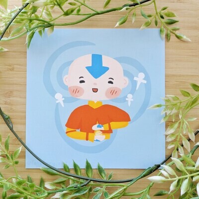 Aang and Shikigami Art Print