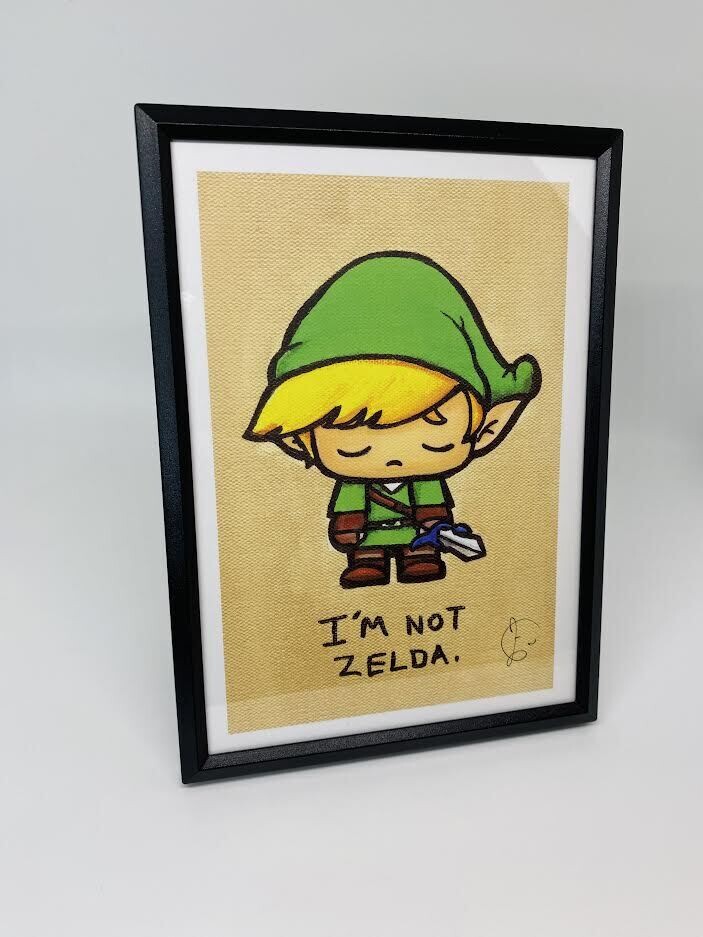 Not Zelda Link, Framed 5x7 Print (by Super Emo Friends) Not Zelda Link, Framed 5x7 Print (by Super Emo Friends)