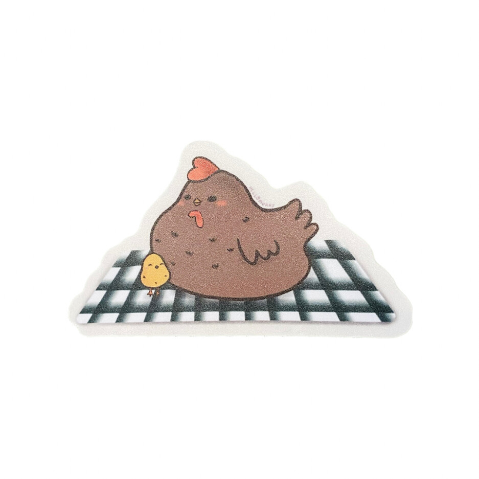 Hen and Chick Sticker
