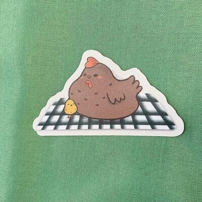 Hen and Chick Sticker