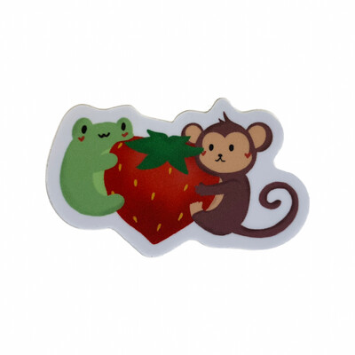 Forg and Munkey Love Sticker