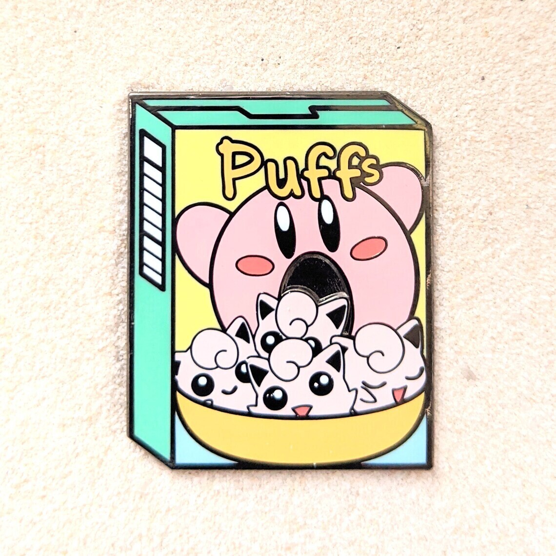 Enamel Pin - Cereal Kirby Puffs