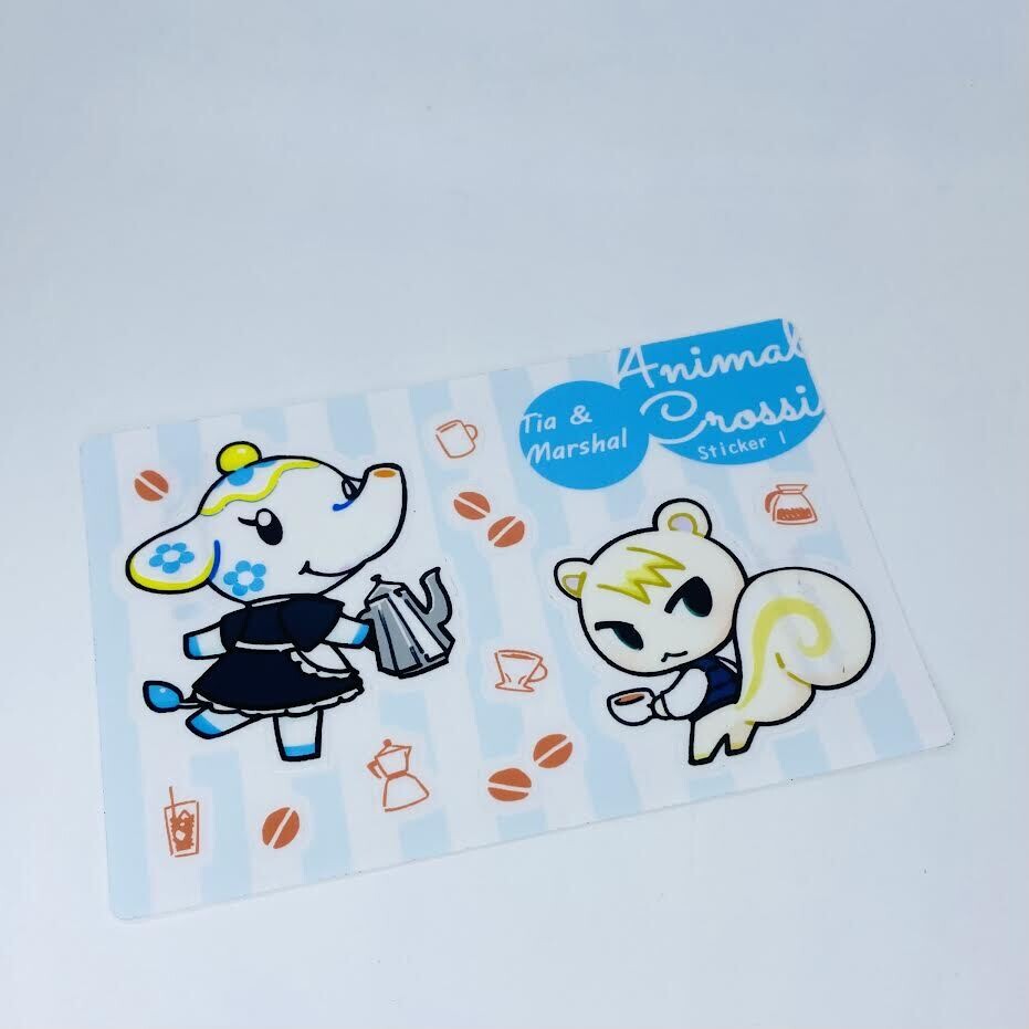Sticker Sheet: Animal Crossing, Tia & Marshal Sticker Sheet: Animal Crossing, Tia & Marshal