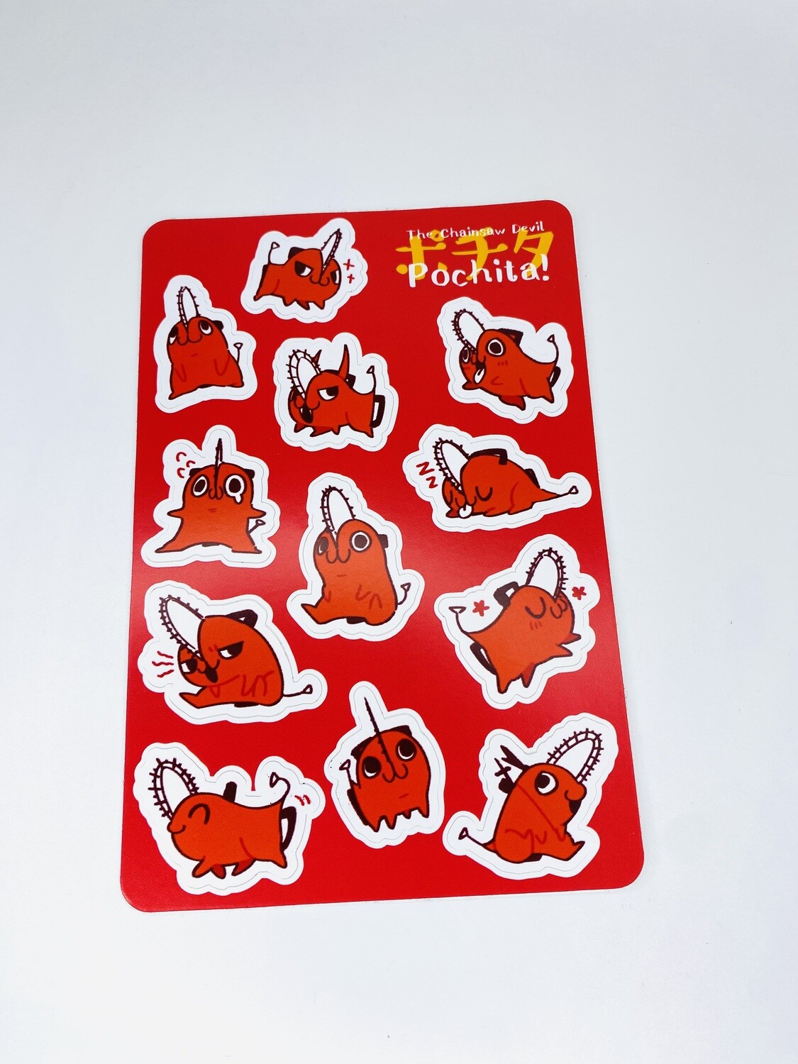 Sticker Sheet: Chainsaw Man, Pochita Sticker Sheet: Chainsaw Man, Pochita