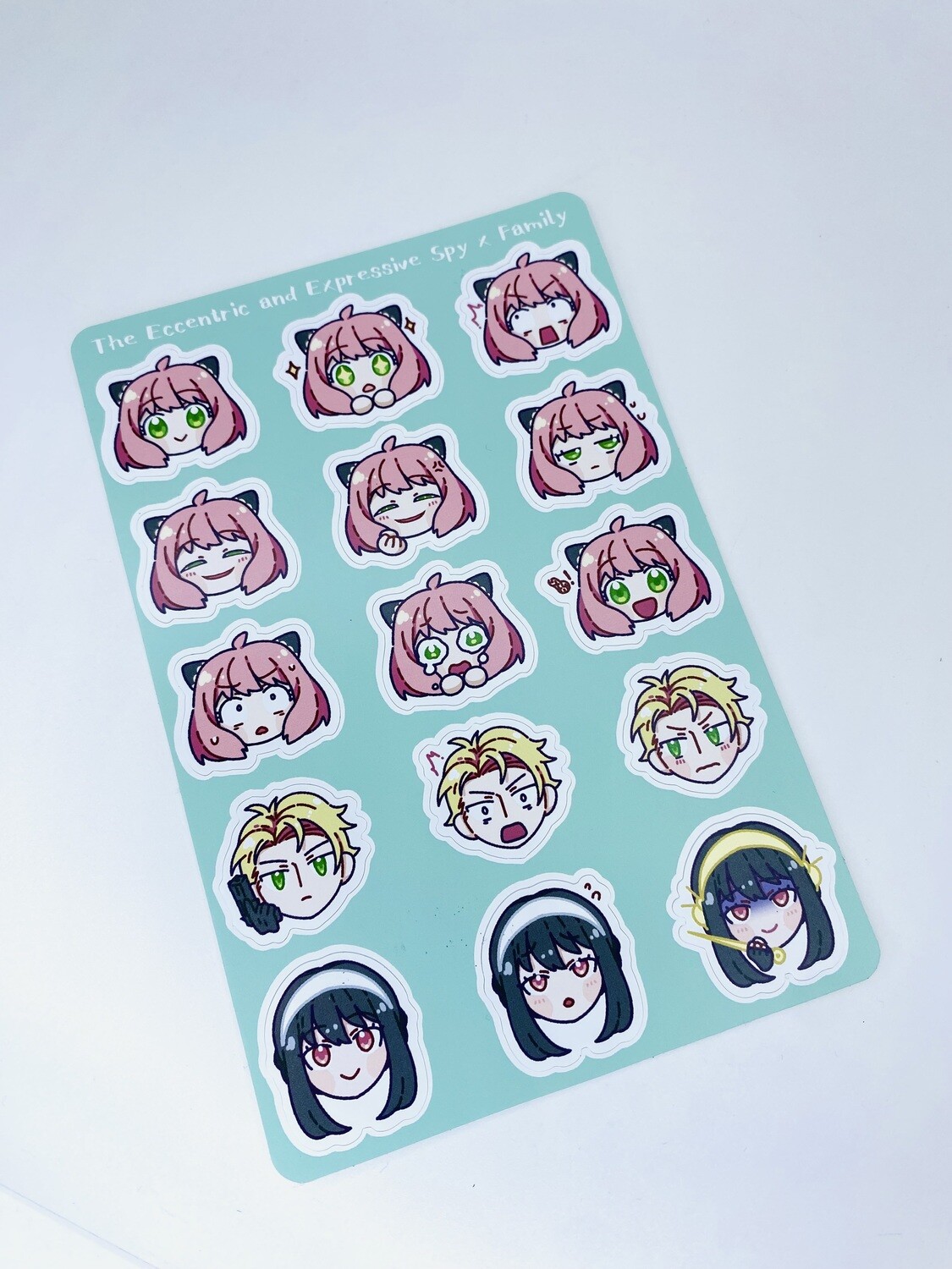 Sticker Sheet: Spy x Family, Spy Family Expressions Sticker Sheet: Spy x Family, Spy Family Expressions
