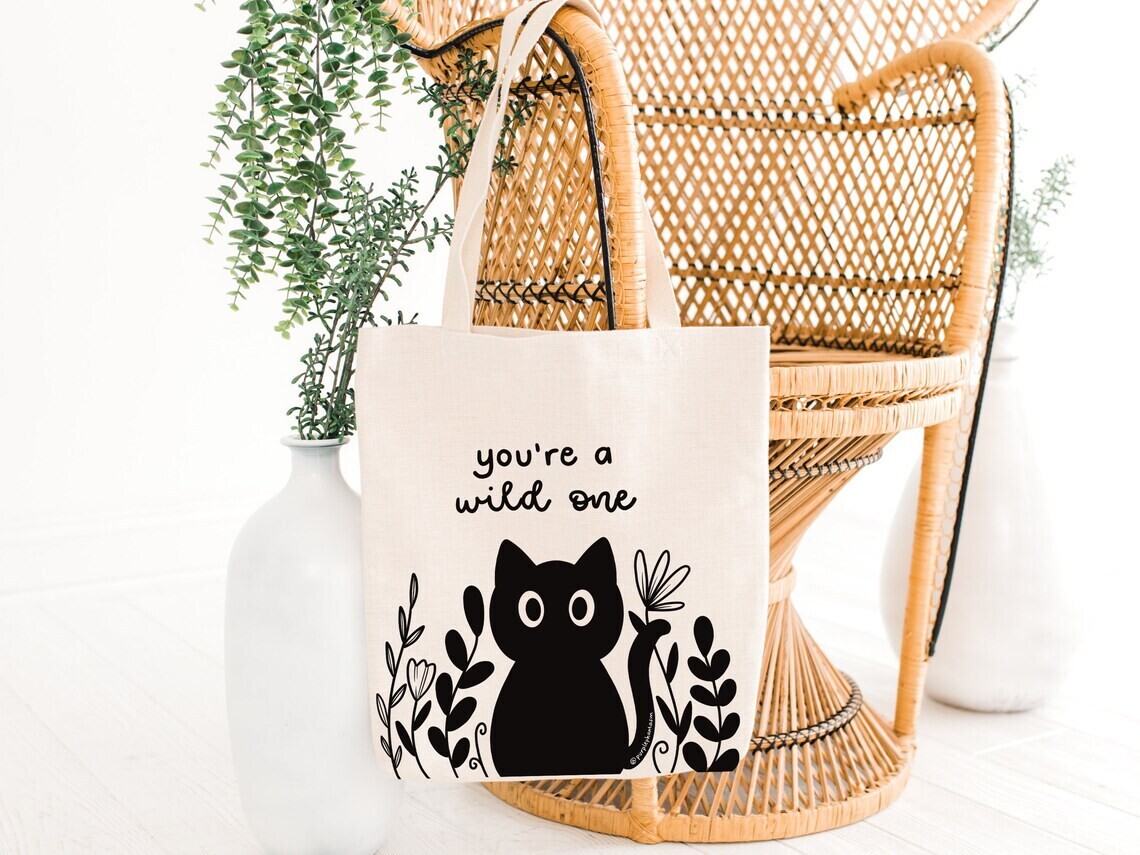 Wild One Cat Tote Bag
