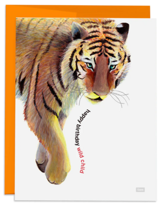 Tiger Birthday Card (AN-GC-012)