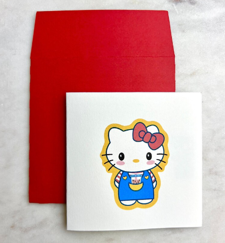 Boba Hello Kitty Mini Card