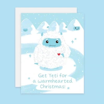 Yeti for a Warmhearted Christmas Card