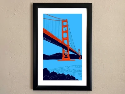 Golden Gate Bridge Poster, 8x10