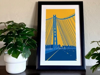 Bay Bridge Poster, 8x10