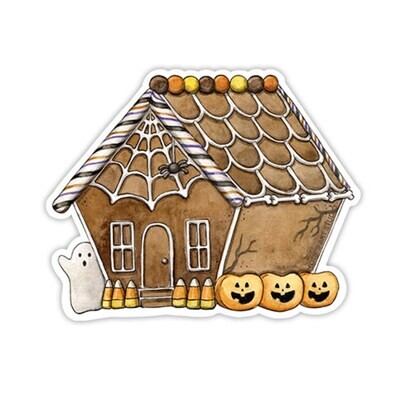 Halloween Gingerbread House Sticker