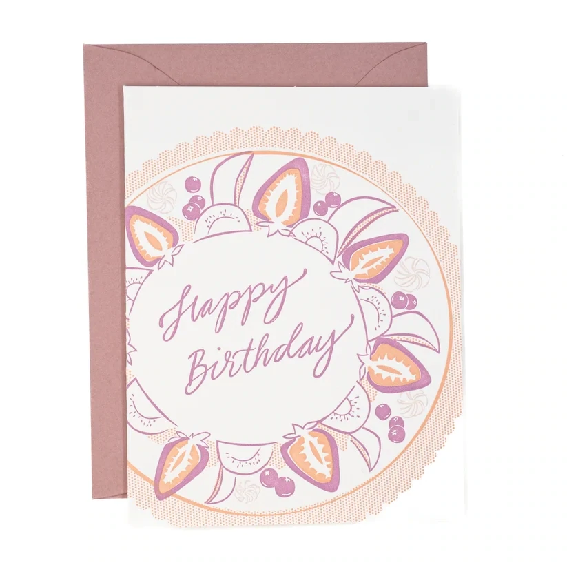Fruit Cake Birthday (English Version) Card