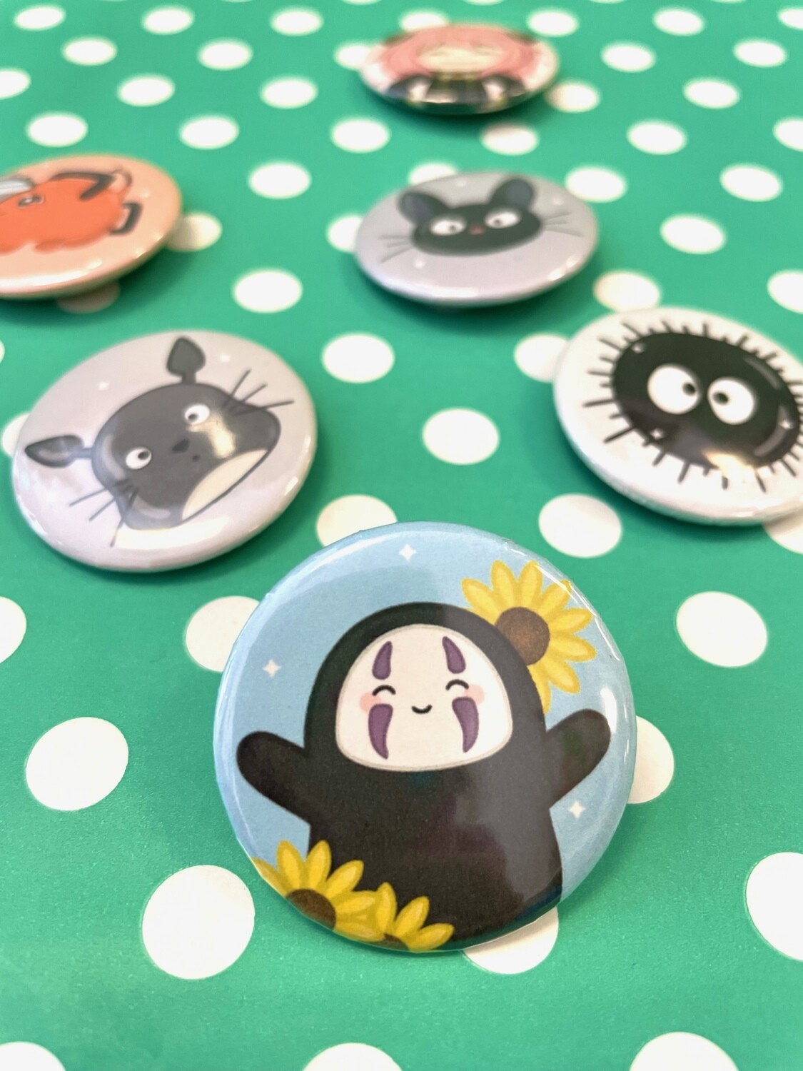 Sunflower No Face Button Sunflower No Face Button