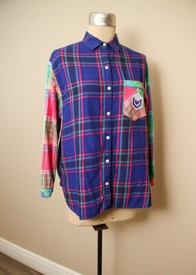 Mix Match Flannel Shirts - Colorful with Gamecube (TOP19) - Medium