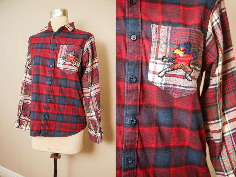 Mix Match Flannel Shirts - Red with Red Falco (TOP023) - Small Mix Match Flannel Shirts - Red with Red Falco (TOP023) - Small