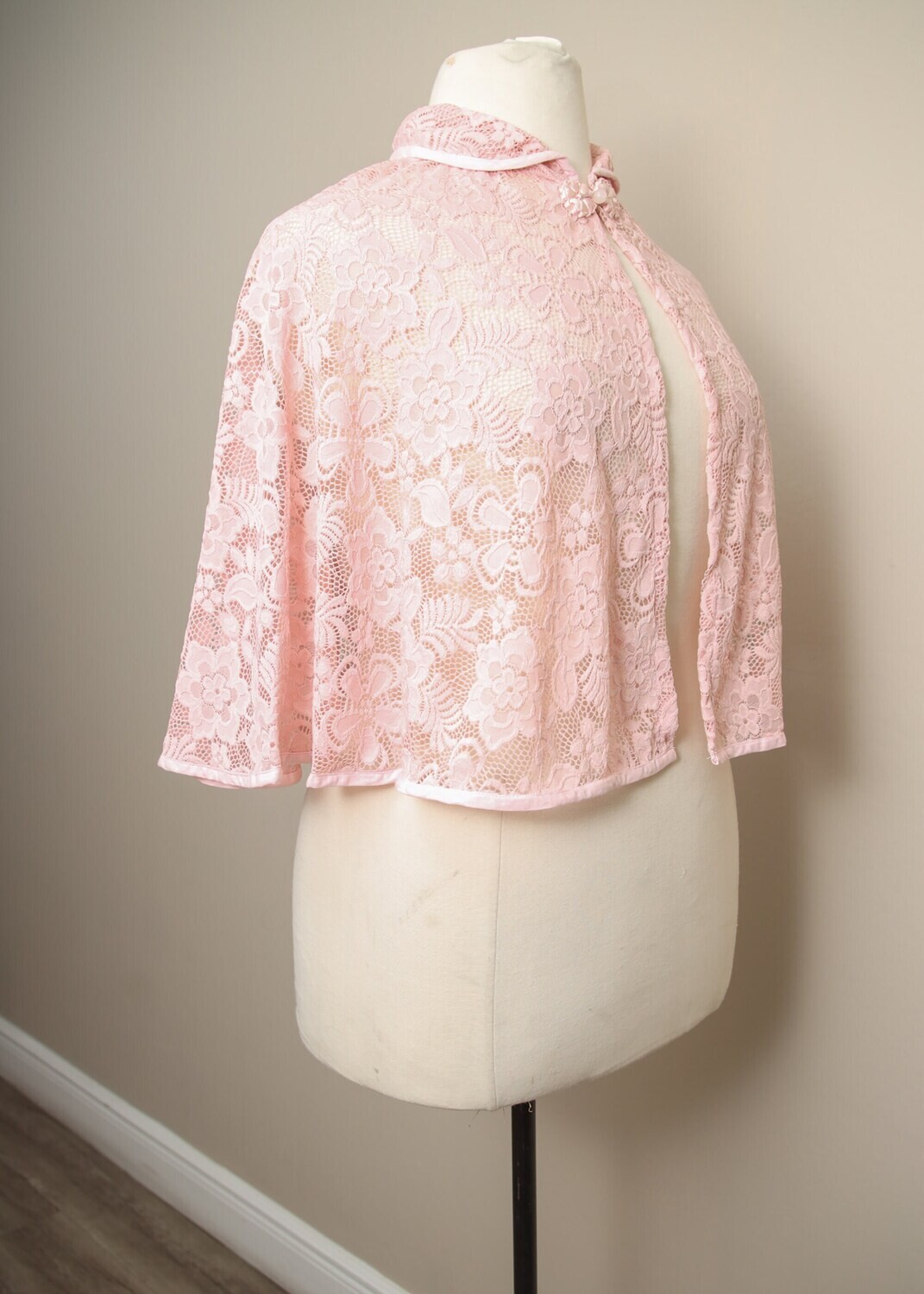 Floral Lace Capelet - Light Pink (CAPE010)