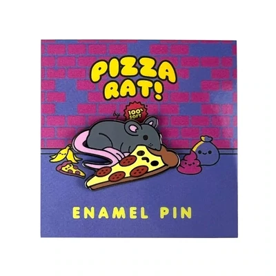 Pizza Rat Enamel Pin (by 100% Soft)
