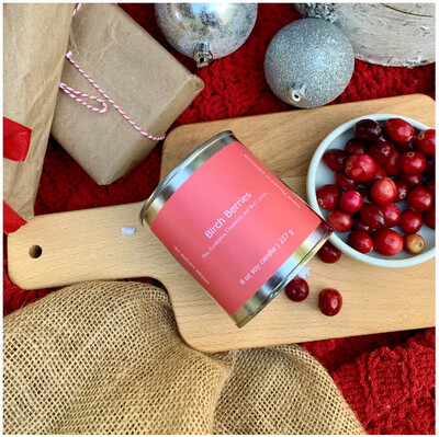 Birch Berries Scented Glitter Soy Wax Candle
