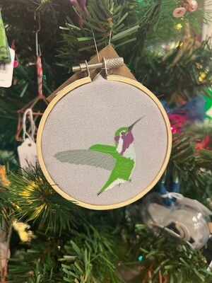 Costa's Hummingbird Hoop Ornament