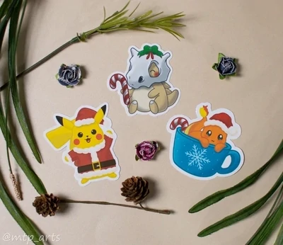 Cubone with Candy Cane Sticker