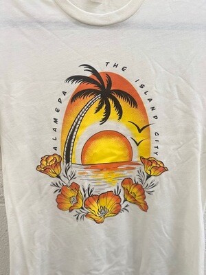 Island Flash 2.0, White Unisex Tee