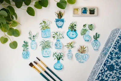 Chinese Zodiac Plant Sticker
