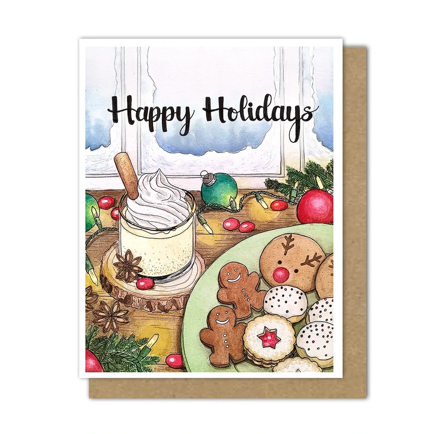 Eggnog and Cookies Card