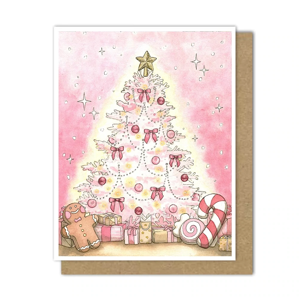 Christmas Tree Card Set of 6 (Motif)