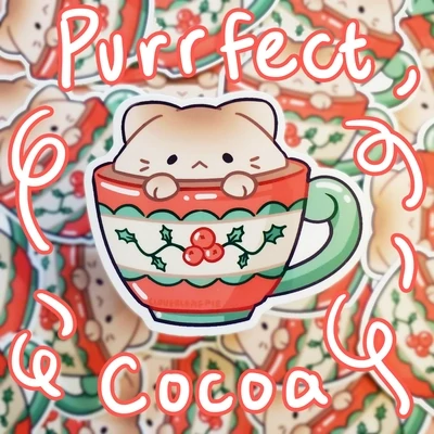Sticker, Cocoa Cat