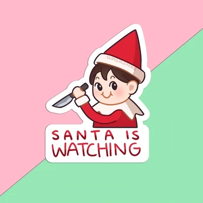 Sticker, Santa is Watching