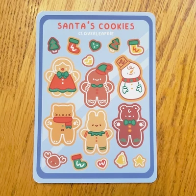 Sticker Sheet, Santa's Cookies