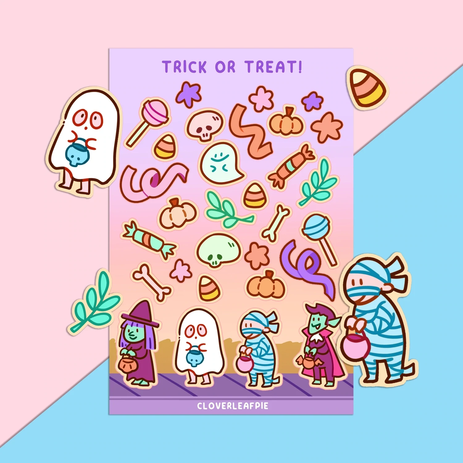 Trick or Treat Sticker Sheet