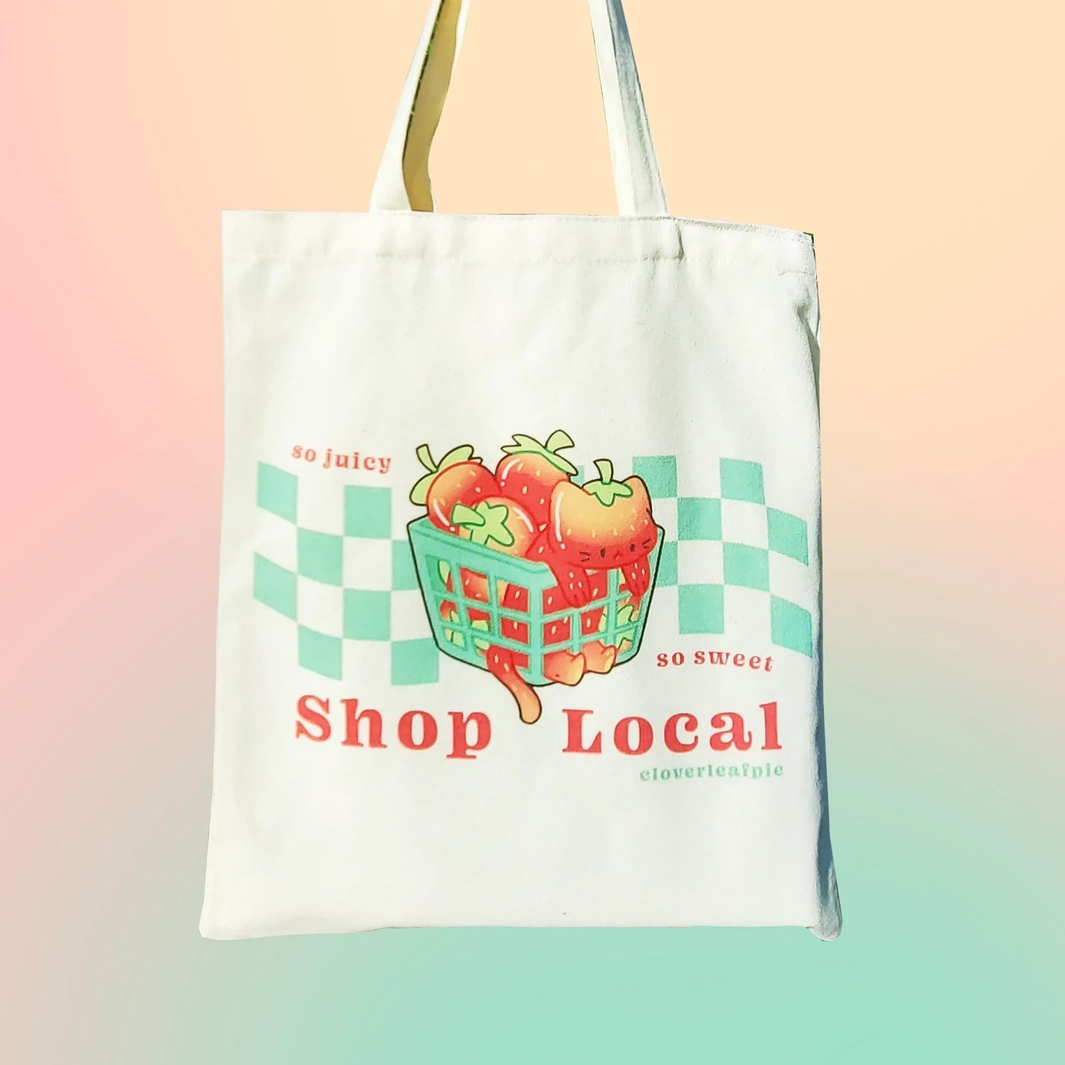 Strawberry Cat Tote