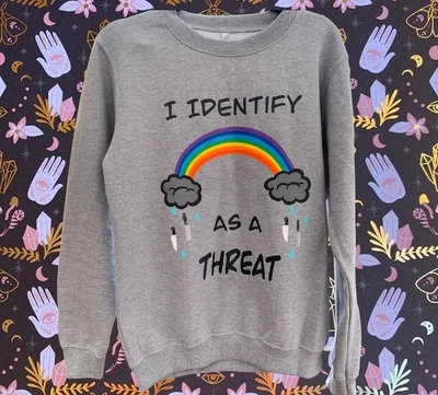 I Identify As A Threat Crewneck Sweater
