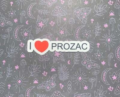 i Heart prozac sticker