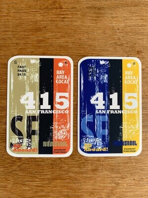 4&quot; SF Fast Pass Blue/Gold Sticker