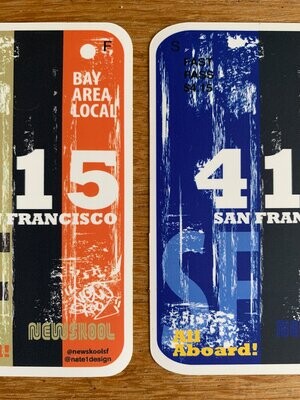 4" SF Fast Pass Or/Blk Sticker