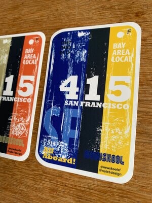 4" SF Fast Pass Blue/Gold Sticker