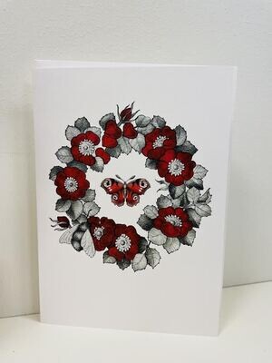 Red Moth, Everyday Greeting Card