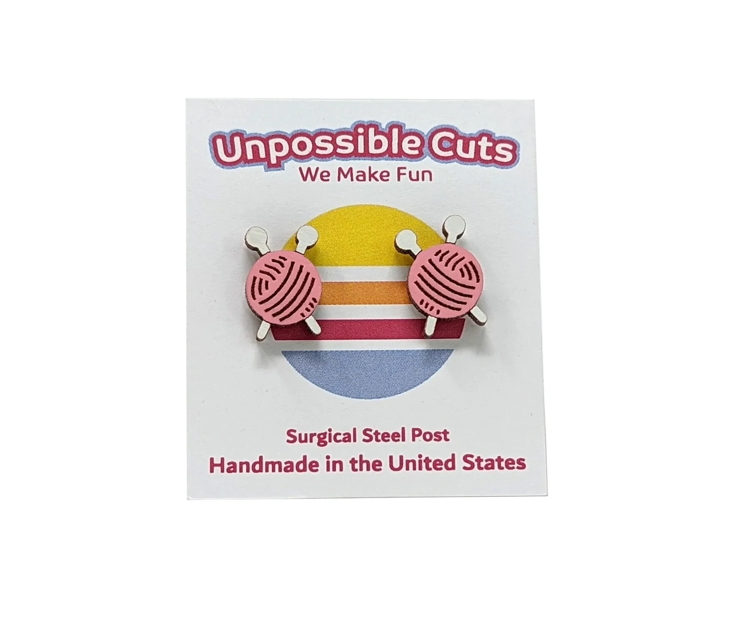 Knitting Ball Earrings