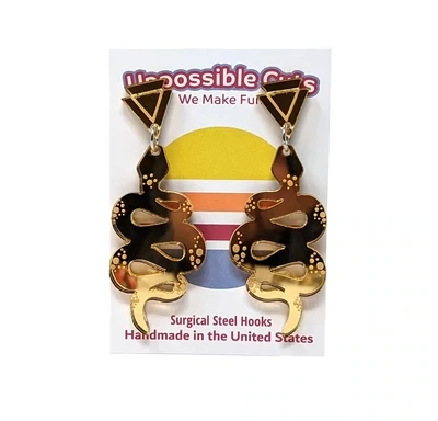 Dangle Snake Earrings