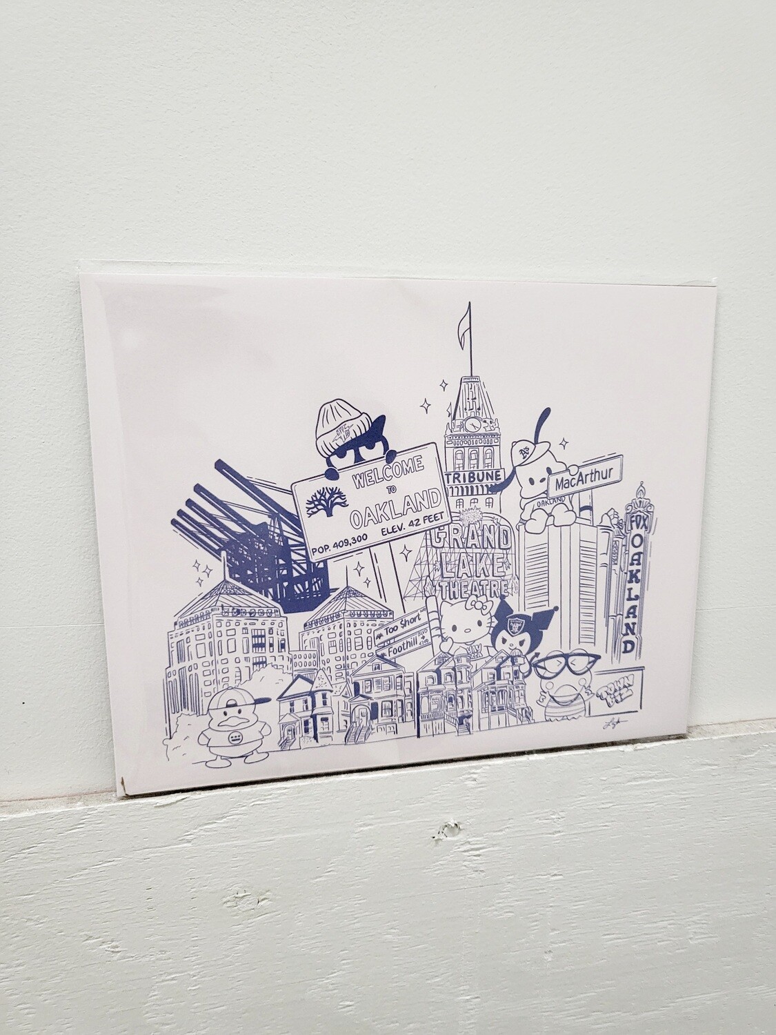 Sanrio x Oakland Illustration 8x10 Print Sanrio x Oakland Illustration 8x10 Print