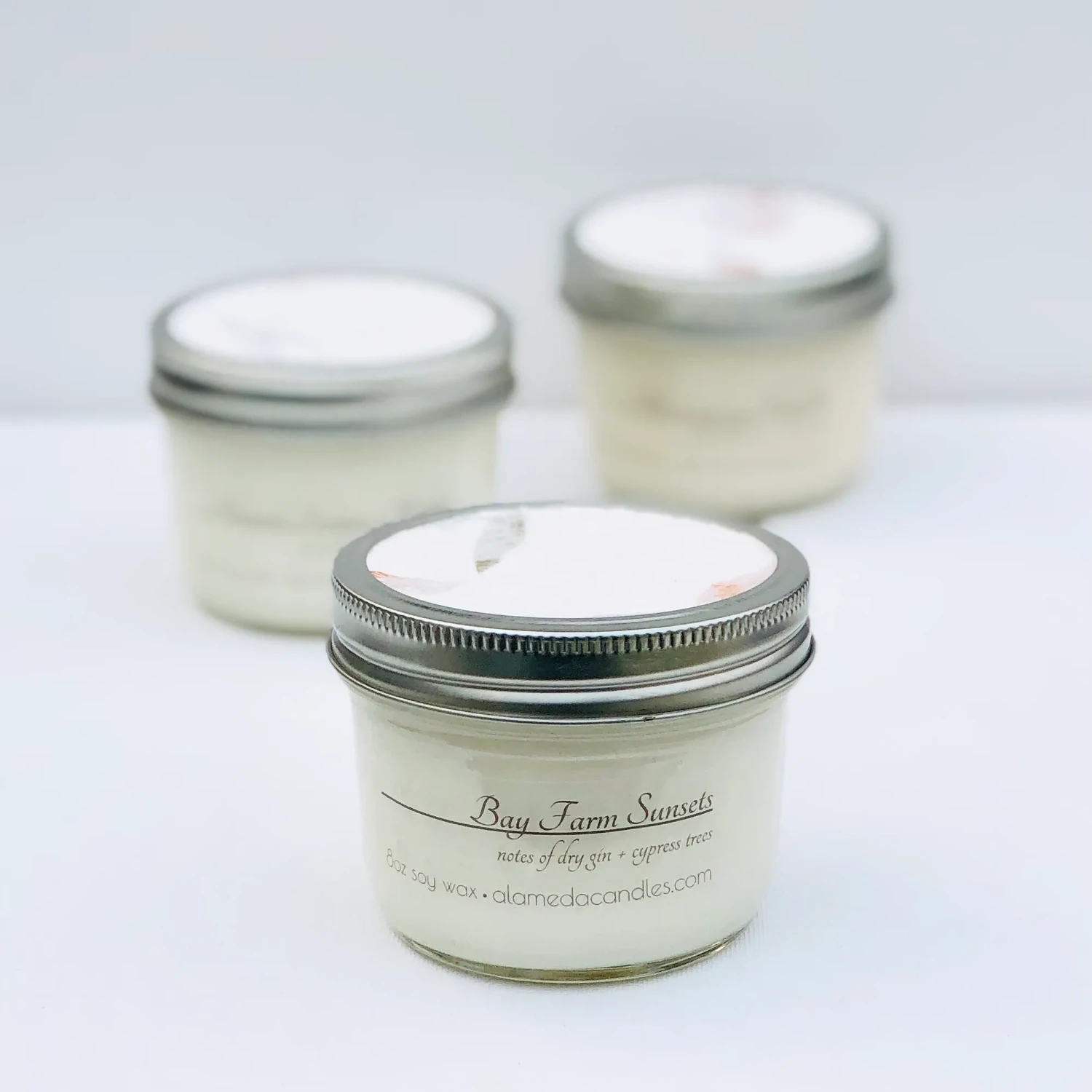 Mason Jar 8oz Candle - Bay Farm Sunsets