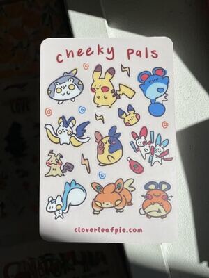 Sticker Sheet, Cheeky Pals