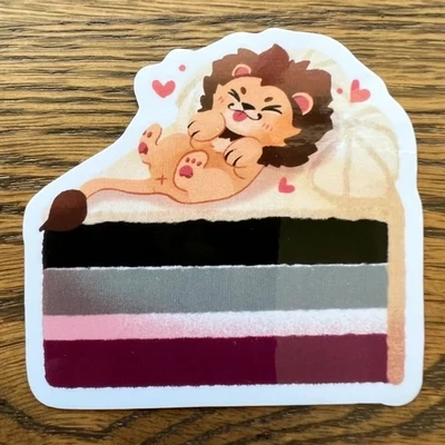 Pride Lion Orientation Layer Cake Die Cut Sticker